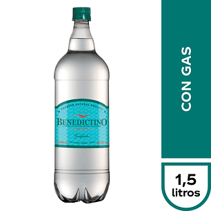 Agua Benedictino Con Gas 1,5Lt.