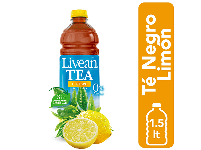 Bebida Te Negro Limon Livean 1,5Lt. 1