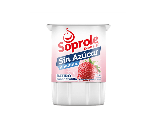 Yoghurt Sin Azucar Soprole Frutilla 155gr. 1