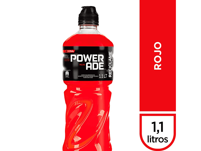 Powerade Roja 1,1Lt. 1