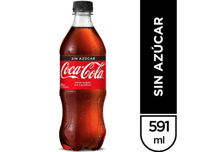 Bebida Coca Cola Zero 591cc. 1