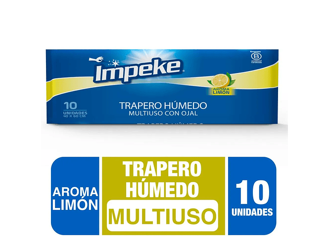 Trapero Humedo Impeke Limon 10un. 1
