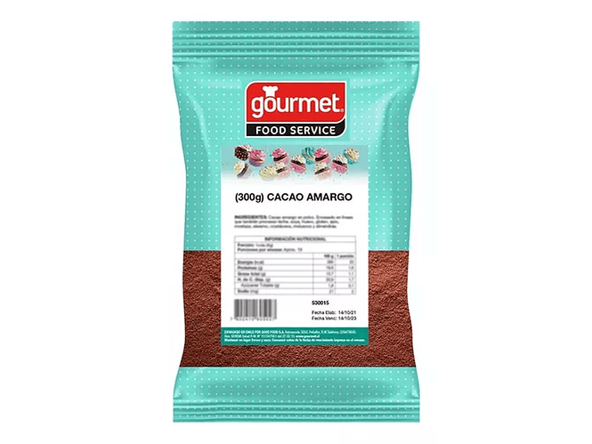 Cacao Amargo Gourmet 300gr. 1