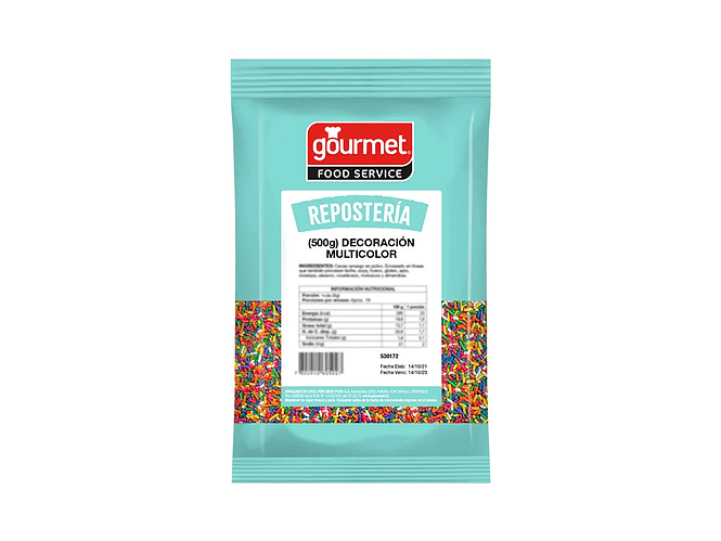 Decoracion Multicolor Gourmet 500gr. 1