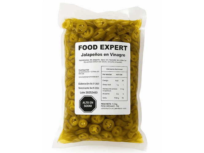 Jalapeño Dill Laminado 1Kg. 1