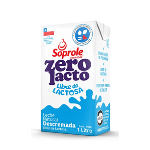 Leche ZeroLacto Descremada Soprole 1Lt.