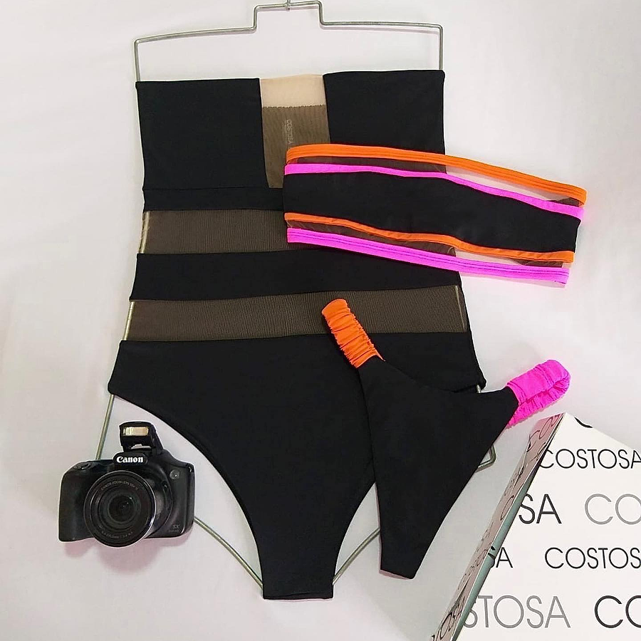 Conjunto de dos piezas, Colorful girl, detalles de transparencia