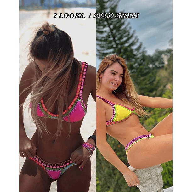 Conjunto de dos piezas Fucsia Fun, 2 Looks en 1