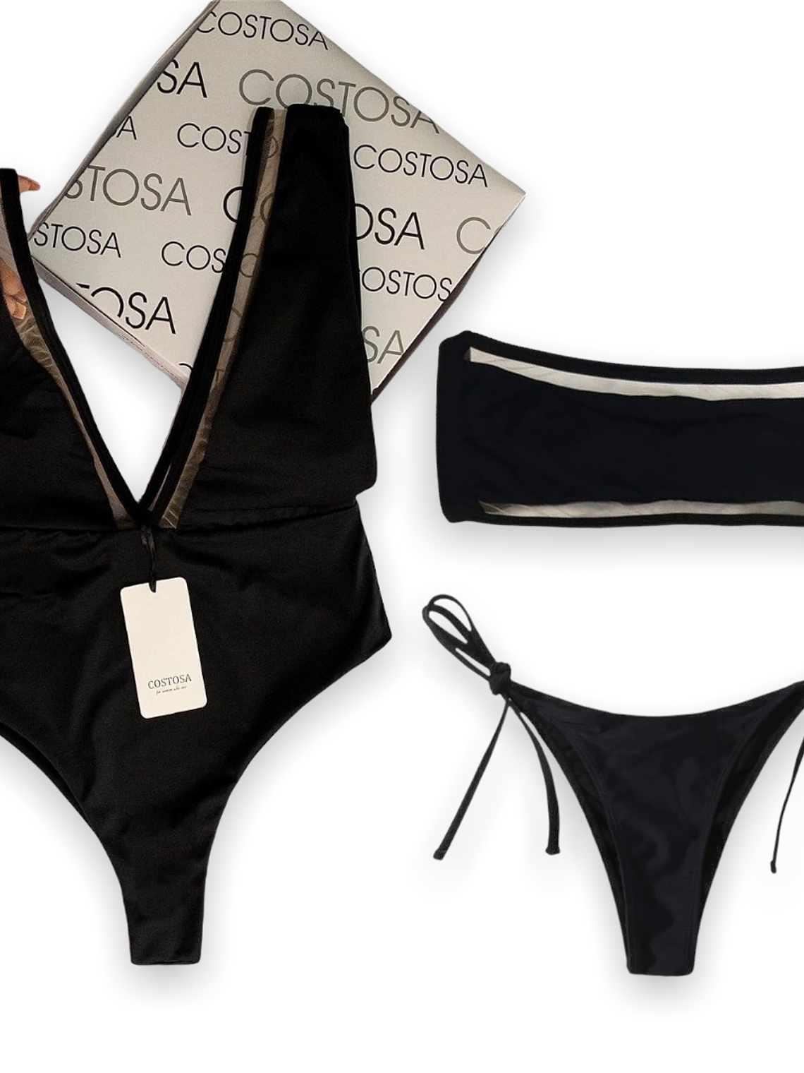 Conjunto de dos piezas Classic, detalles de transparencia  3