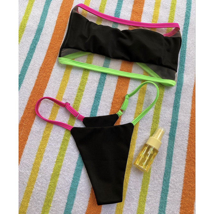 Conjunto de dos piezas Aruba, detalles de transparencia