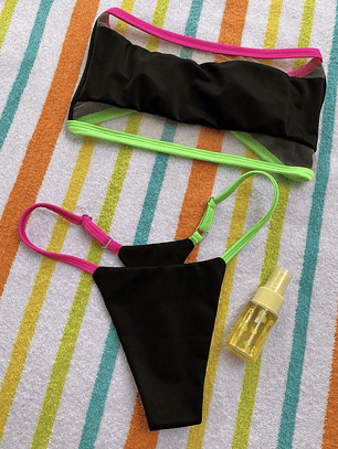 Conjunto de dos piezas Aruba, detalles de transparencia