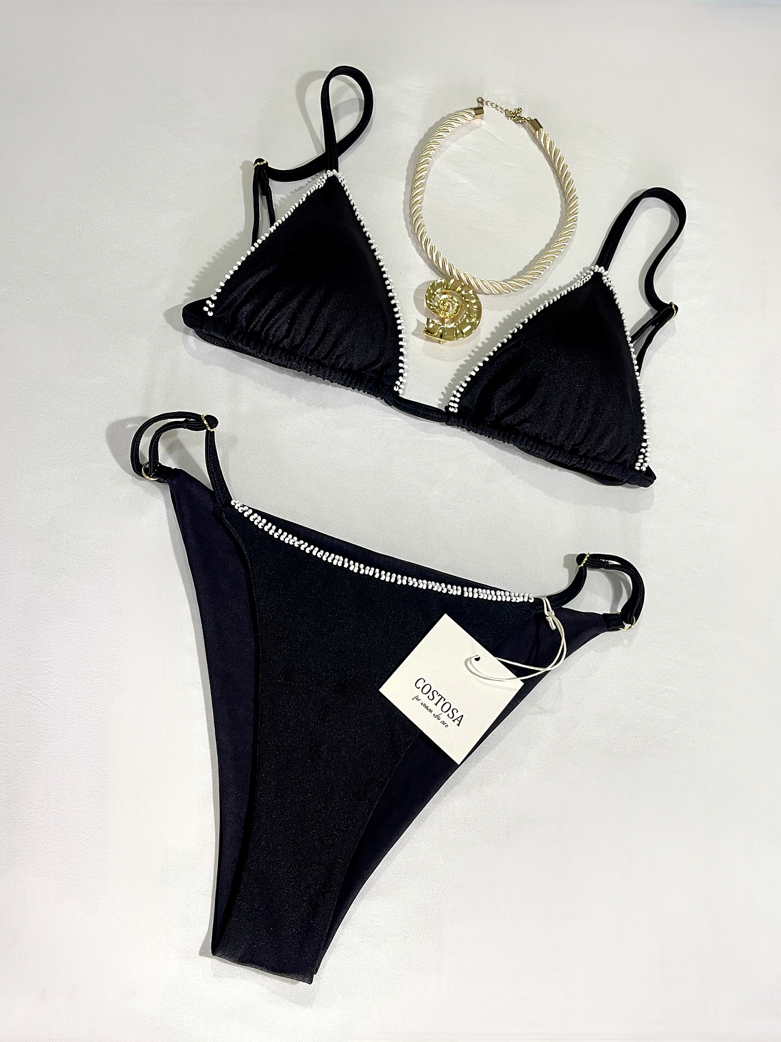 Conjunto de dos piezas Sea shell, Detalles hechos a mano  5