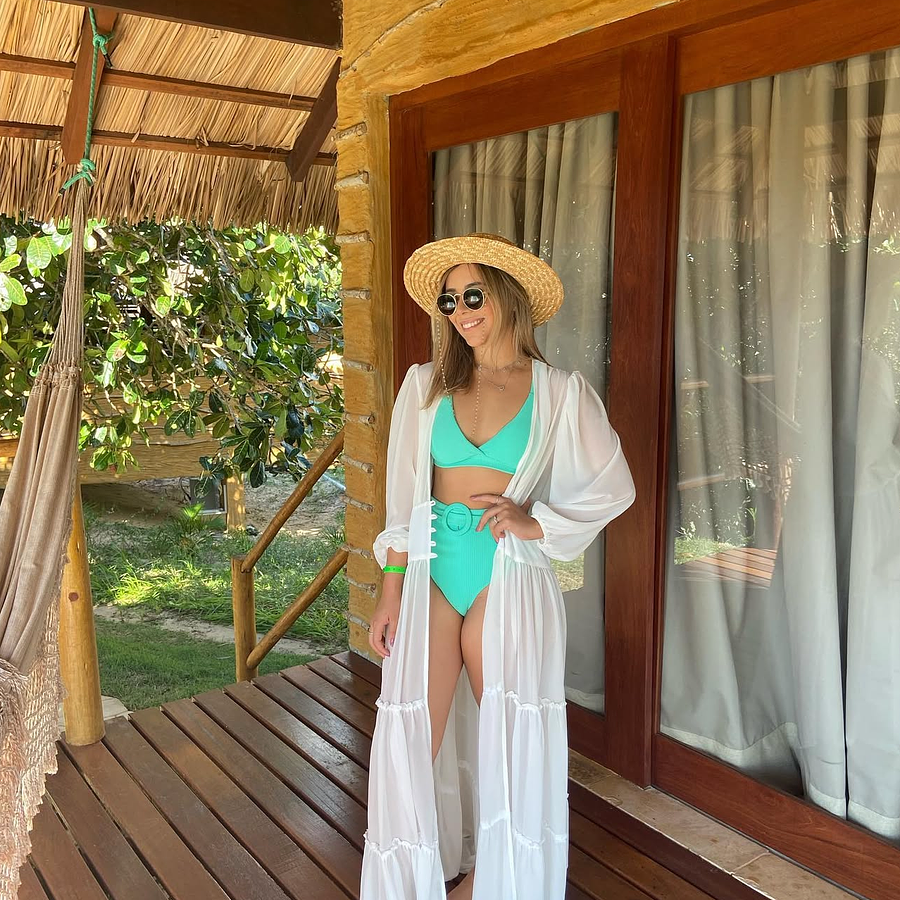 Salida de baño larga estilo kimono