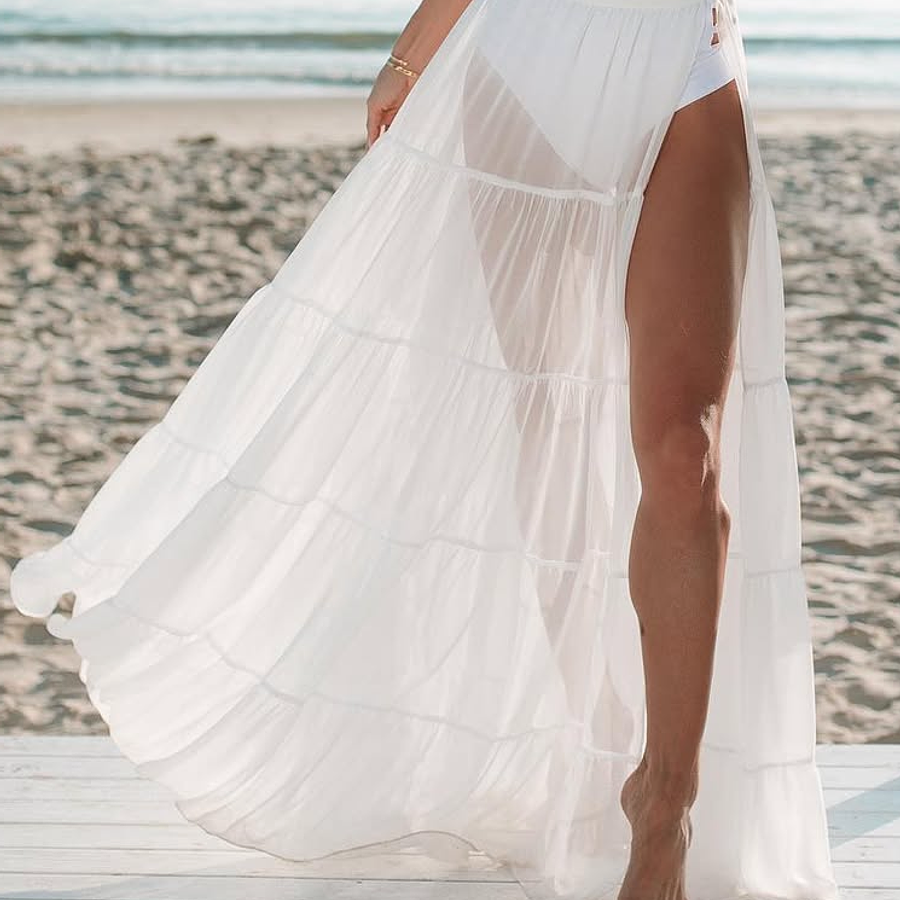 Salida de baño larga estilo Falda