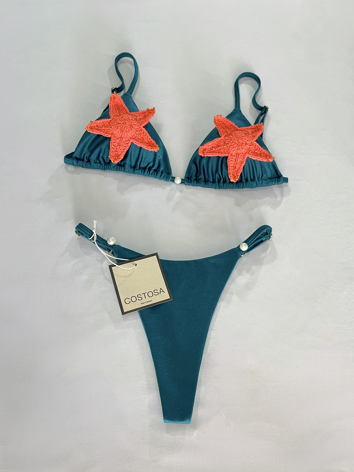 Conjunto de dos piezas Del mar, detalles hechos a mano  6