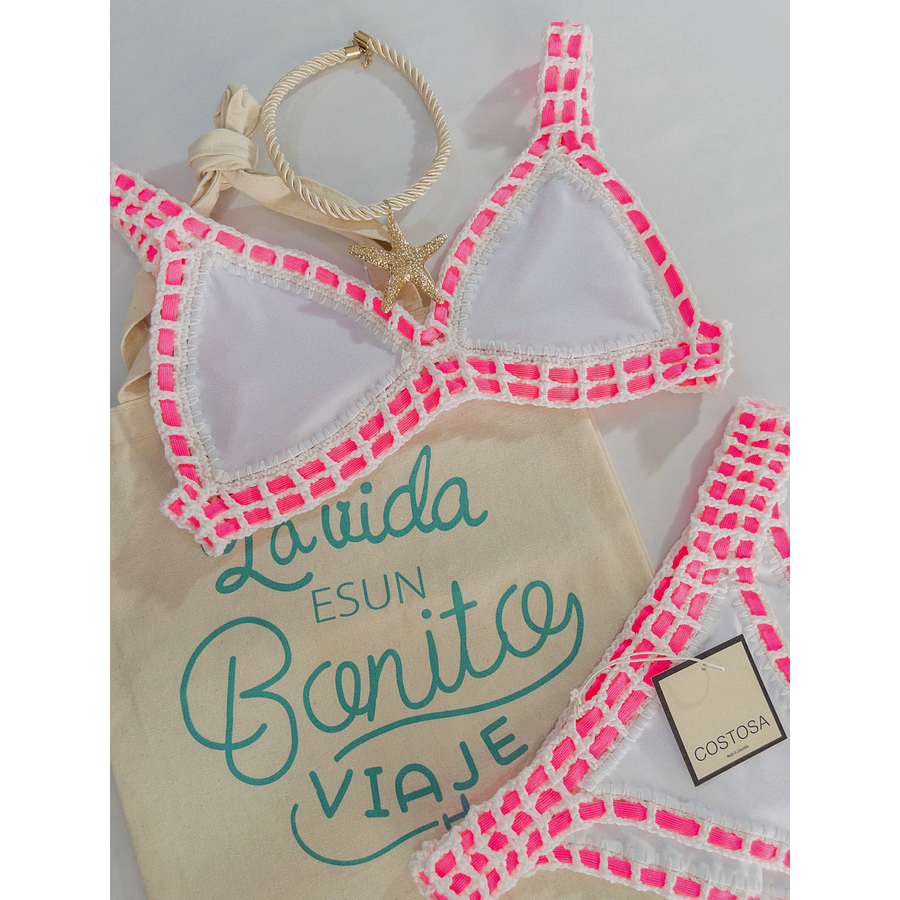 Conjunto de dos piezas Wish, detalles de crochet 