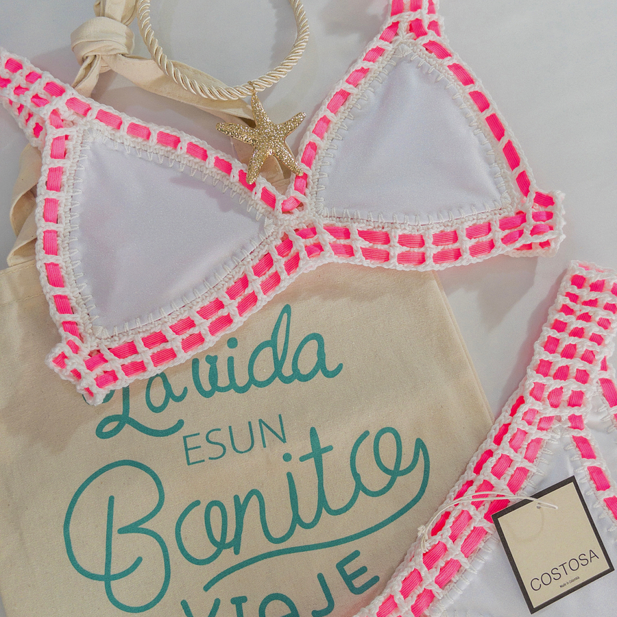 Conjunto de dos piezas Wish, detalles de crochet 