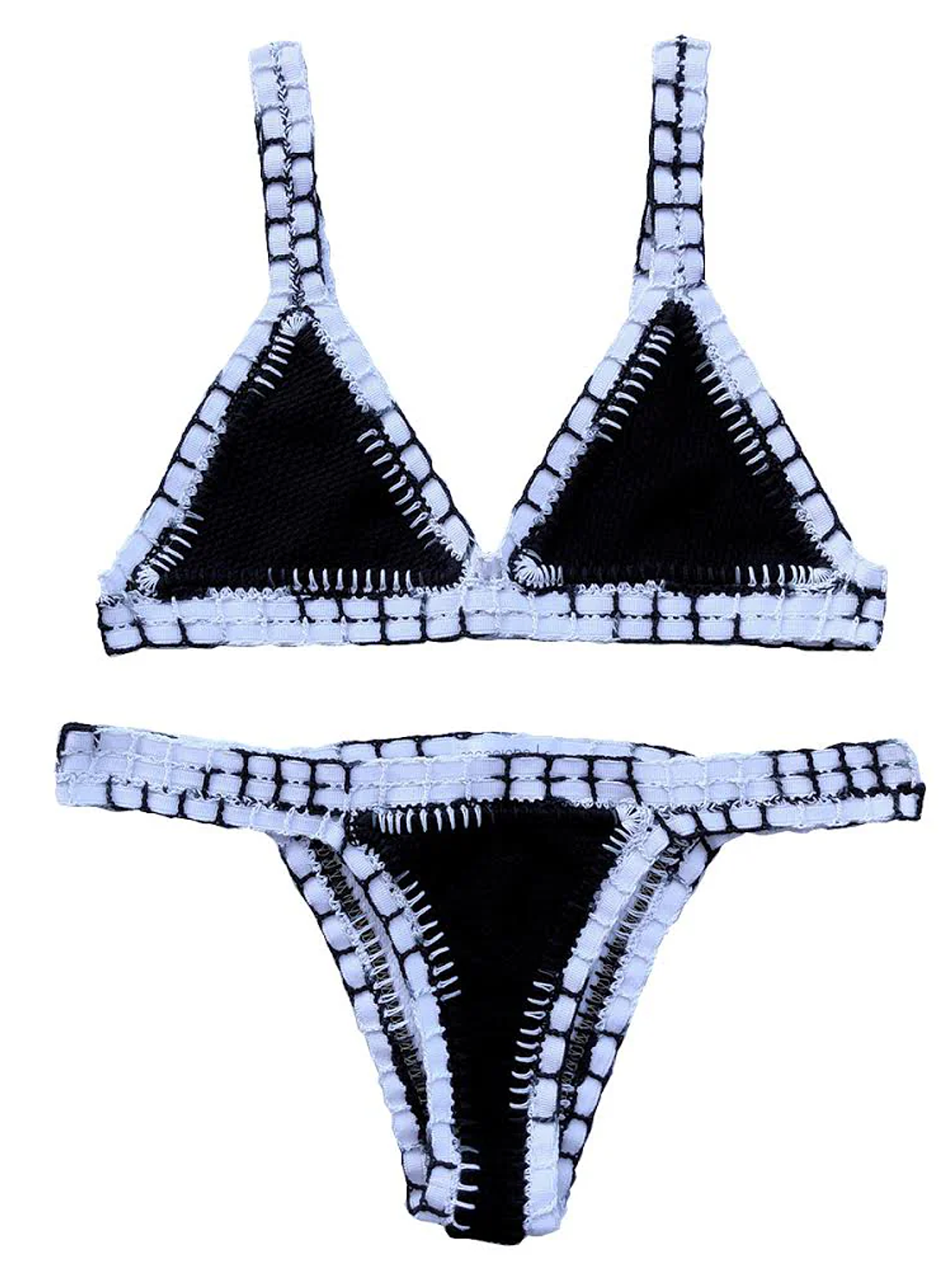 Conjunto de dos piezas Atenea, detalles de crochet  2