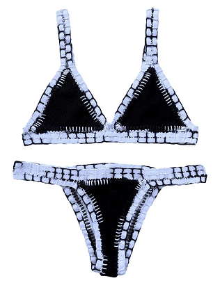 Conjunto de dos piezas Atenea, detalles de crochet 