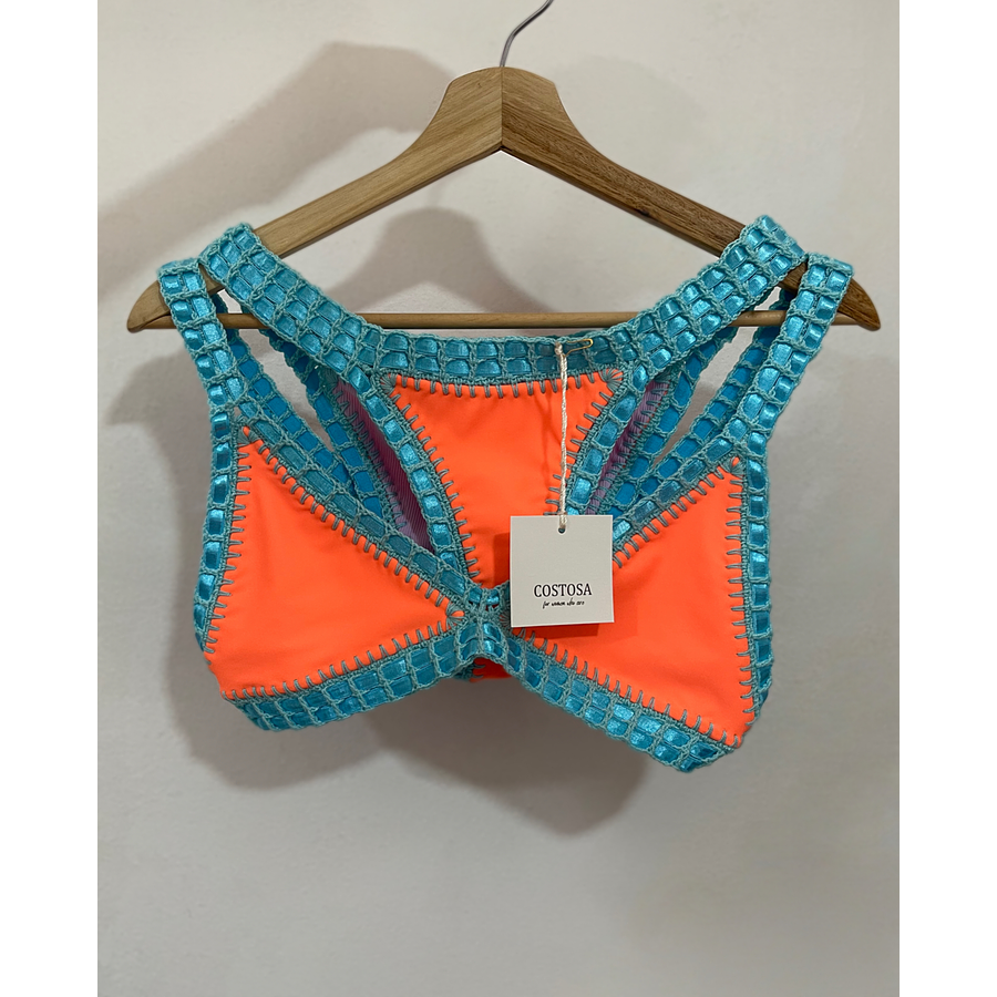 Conjunto de dos piezas Tropical vibes, Detalles hechos a mano