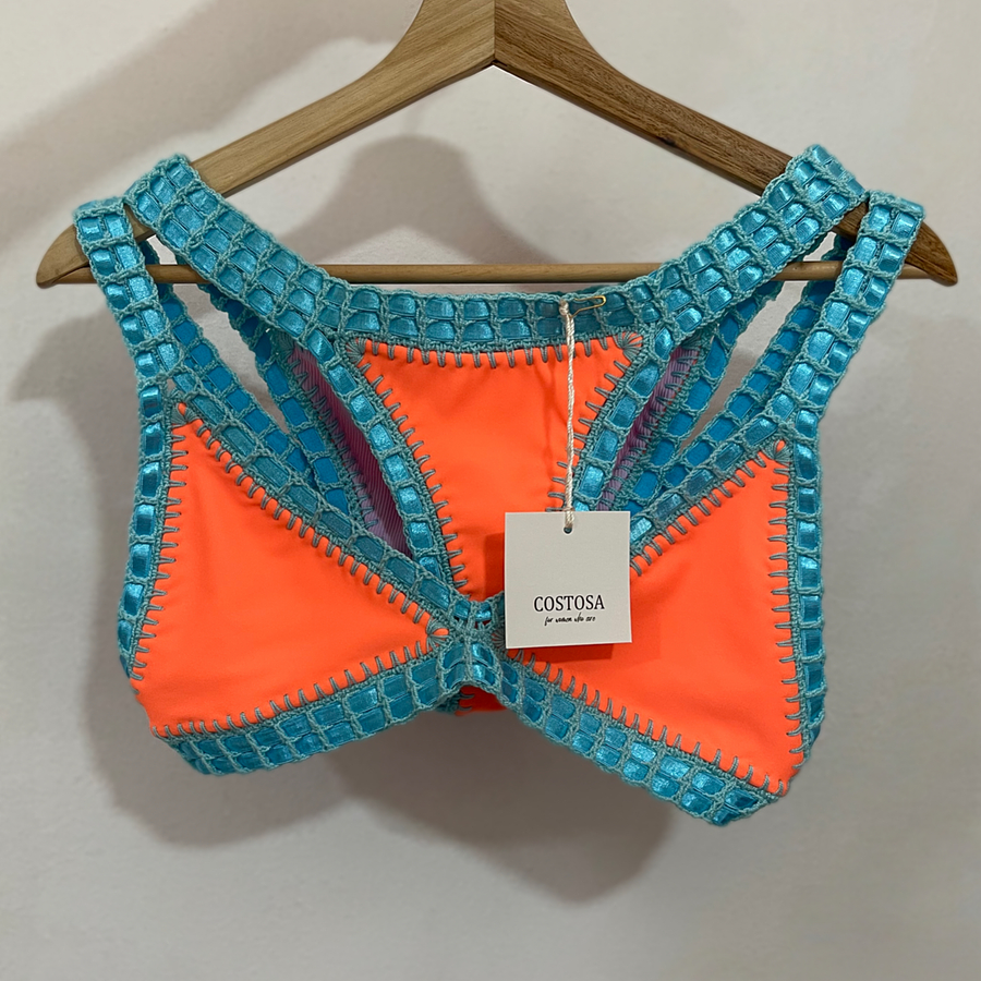 Conjunto de dos piezas Tropical vibes, Detalles hechos a mano