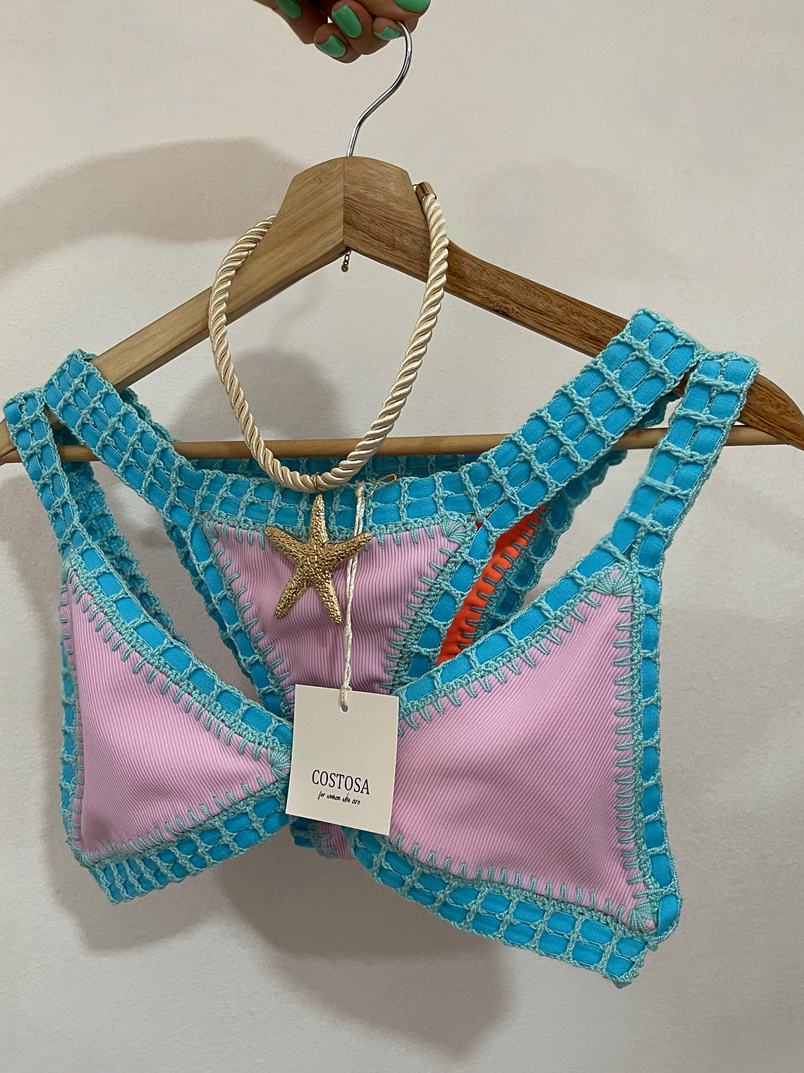 Conjunto de dos piezas Tropical vibes, Detalles hechos a mano 3