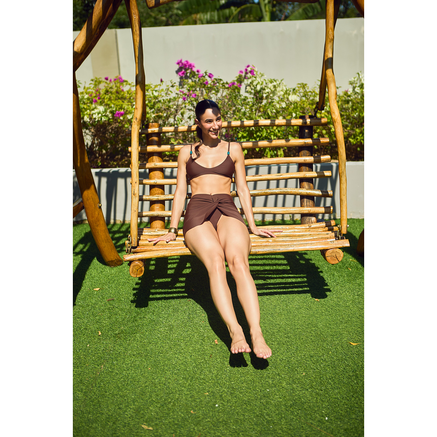 Cocoa Wave Mini Skirt 