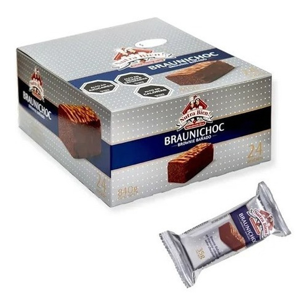 Brownie De Chocolate Braunichoc 24 Unidades 