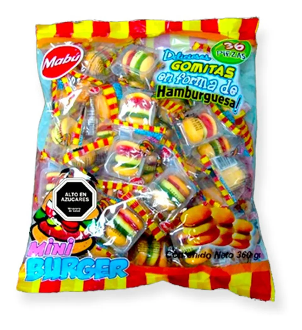 Gomitas Mini Burguer 36 Unidades 1