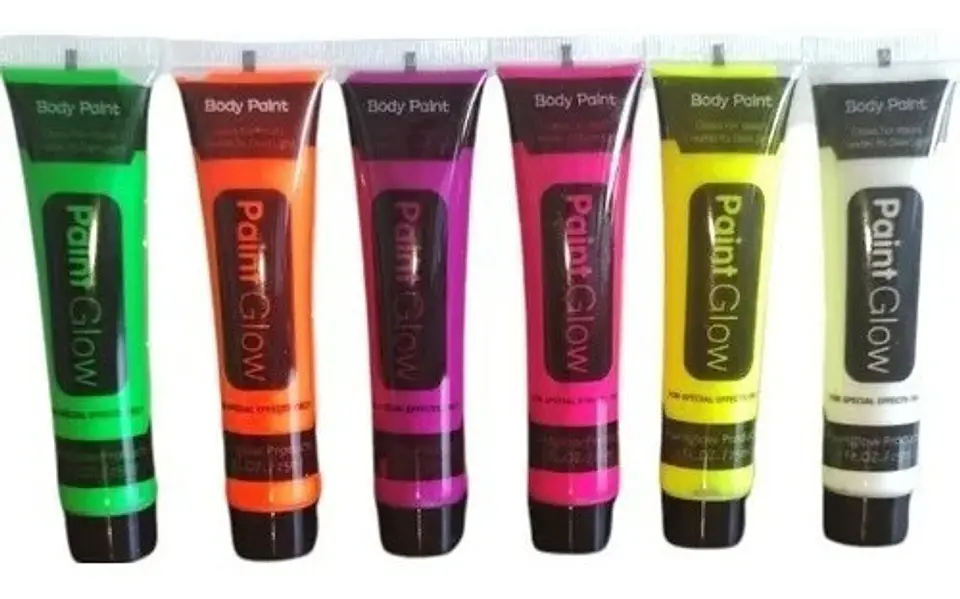Pintura Fluorescente Facial x6 1
