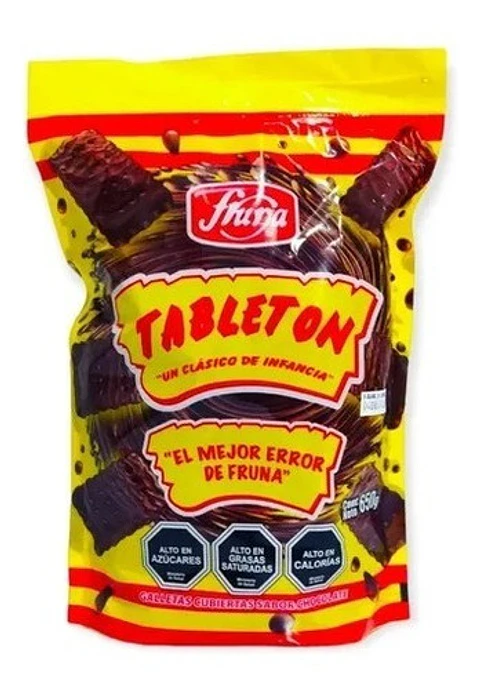 Galleta Recubierta De Chocolate Tableton 650gr
