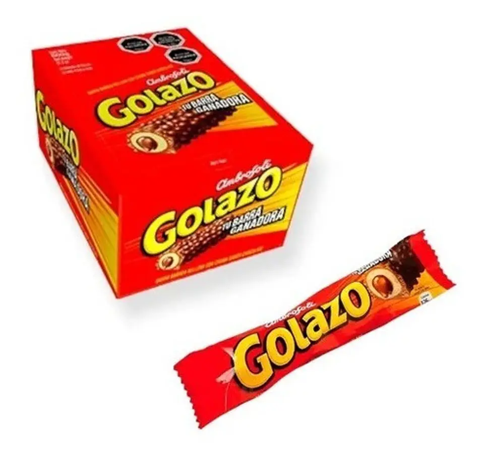 Barra De Cereal Recubierta Por Chocolate Golazo 24u 1