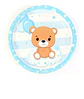 Platos para baby shower rosa y celeste - Miniatura 1