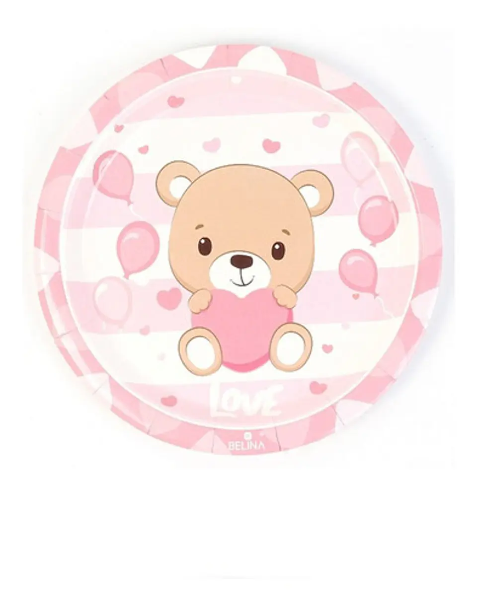 Platos para baby shower rosa y celeste 2