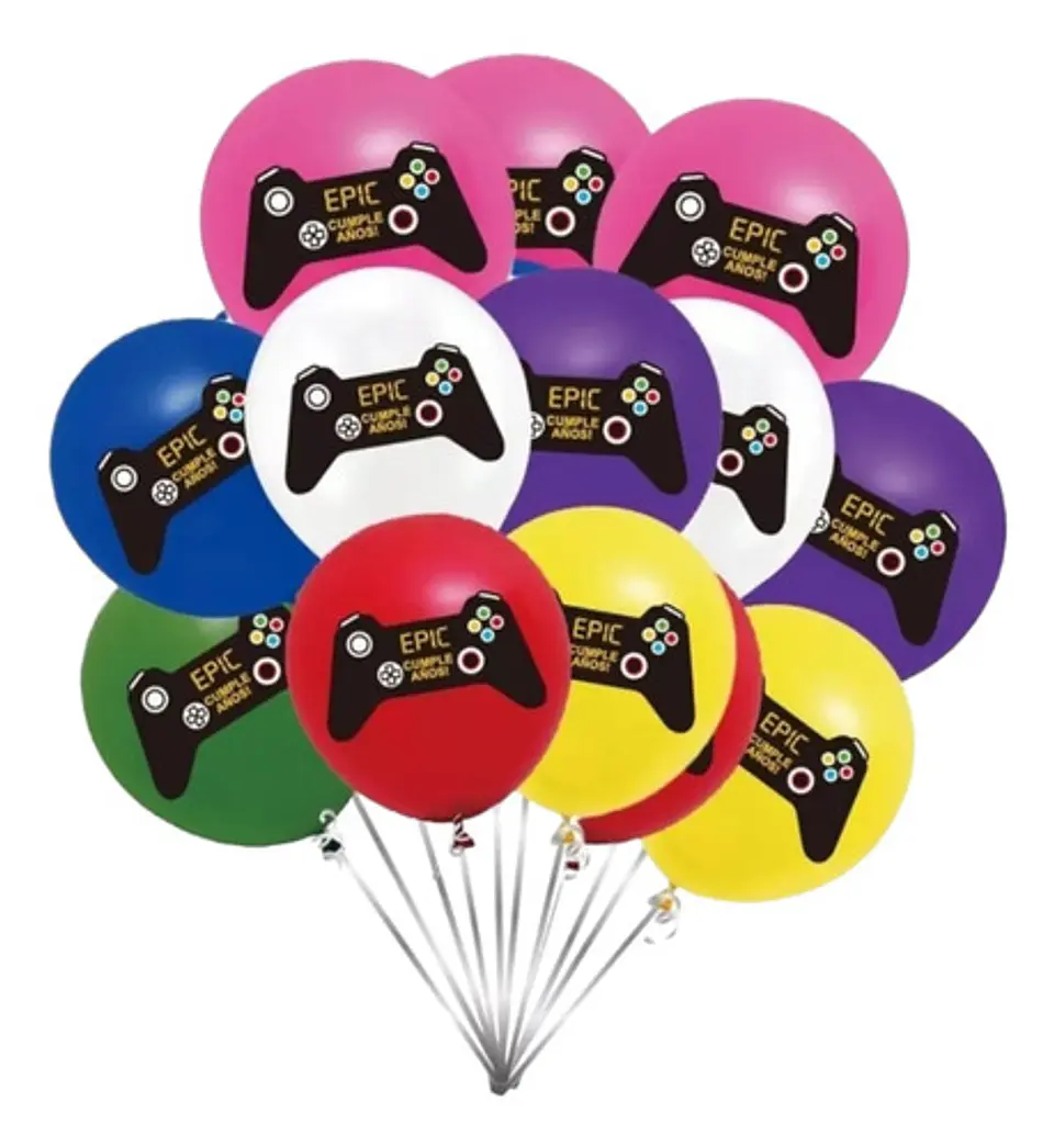 Globos Gamer Videojuegos 25 Unidades 1