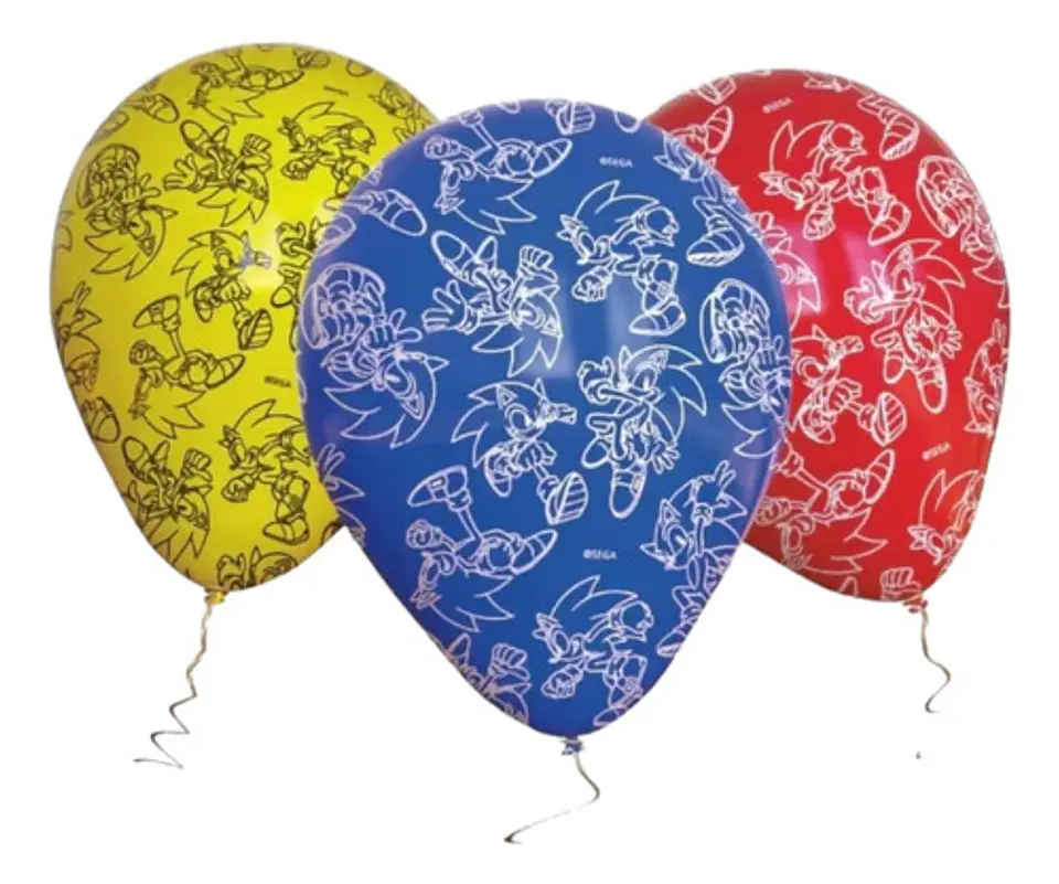 Globos Sonic 12 unidades  1
