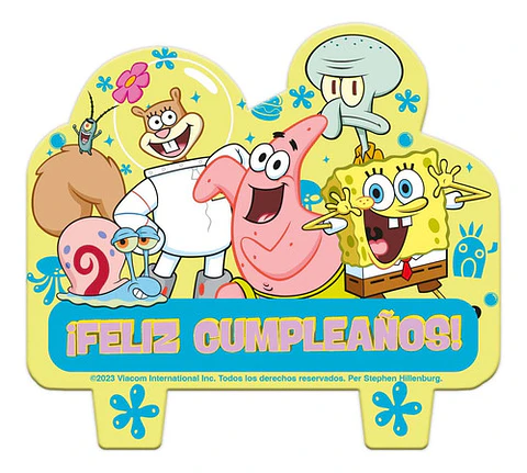 Vela De Bob Esponja Para Cumpleaños