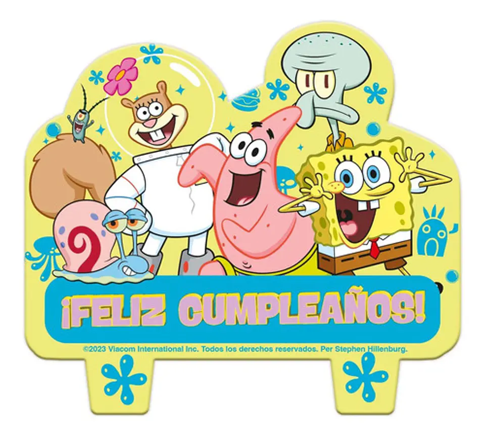 Vela De Bob Esponja Para Cumpleaños 1
