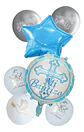 Set globos de bautizo rosa celeste - Miniatura 2