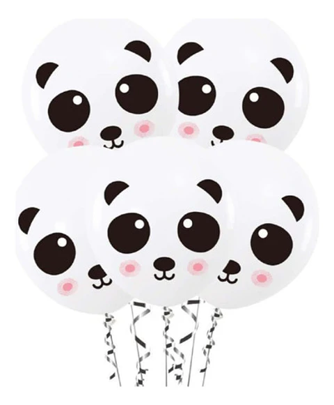 Globos Látex Animalitos Panda 5 unidades 