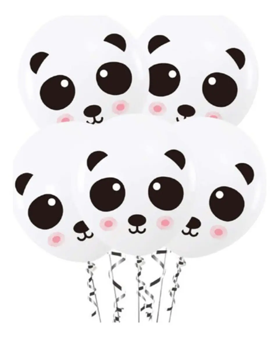 Globos Látex Animalitos Panda 5 unidades  1