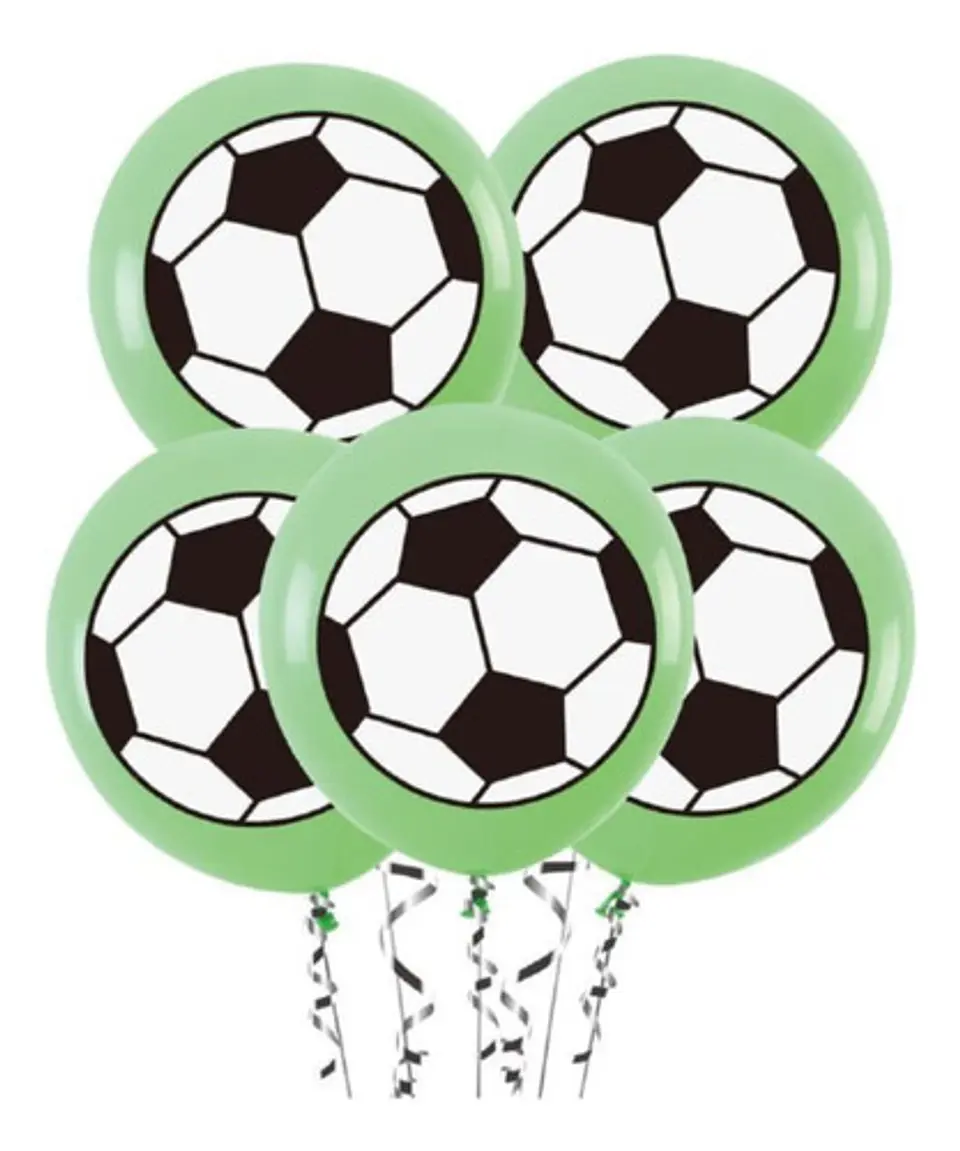 Globos de Futbol 5 Piezas  1