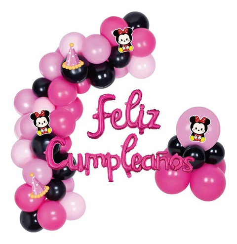 Pack decorativo de globos Minnie Mouse