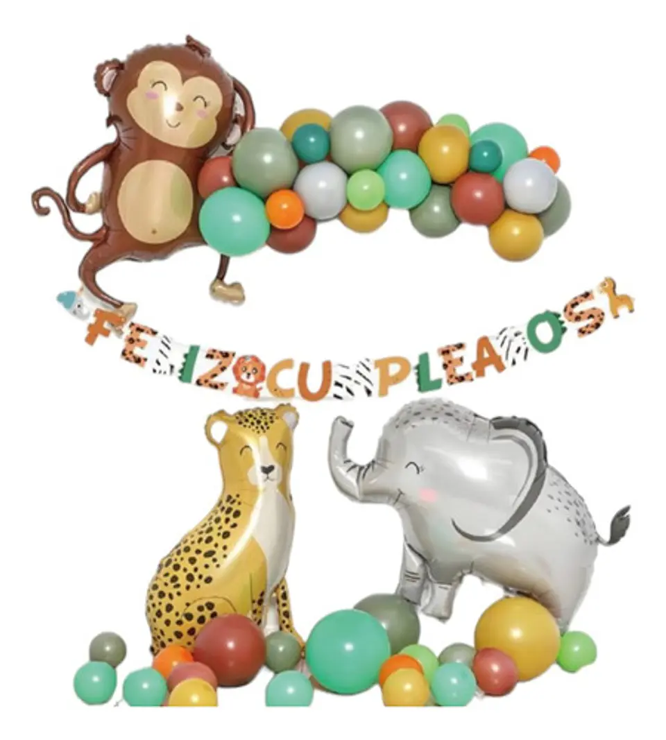 Decoración con globos safari 1