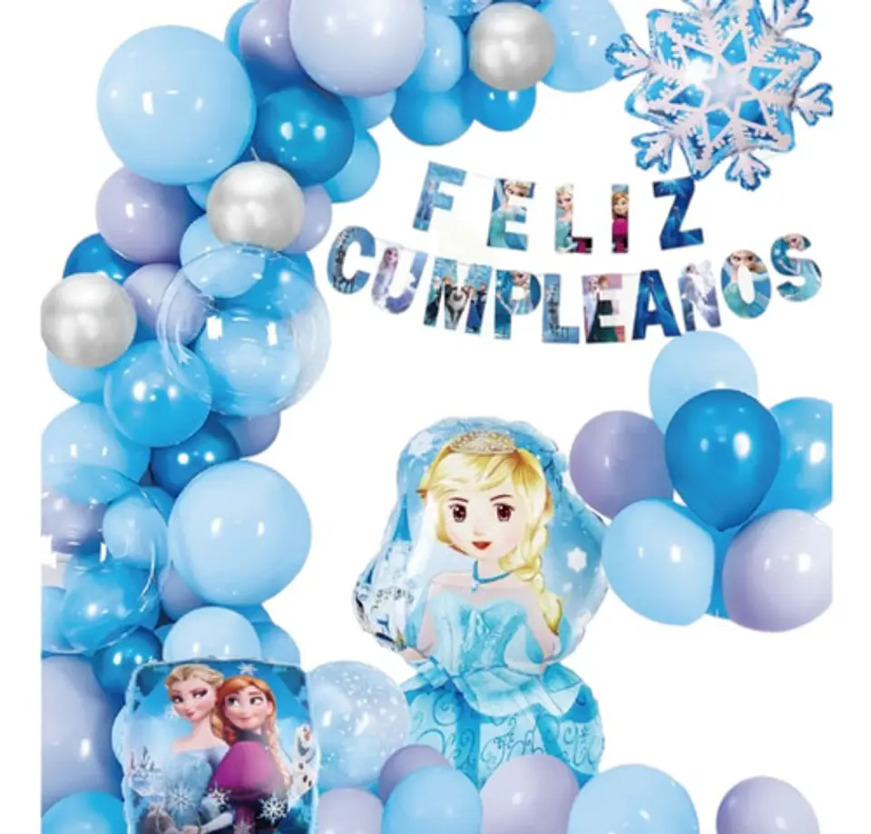 Decoración de Frozen con globos  1