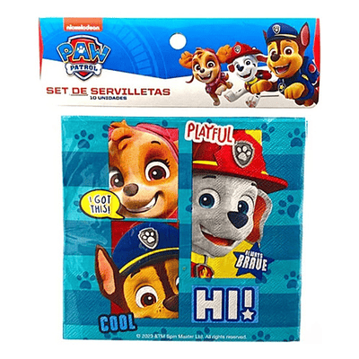 Servilletas De Paw Patrol 10 Unidades 