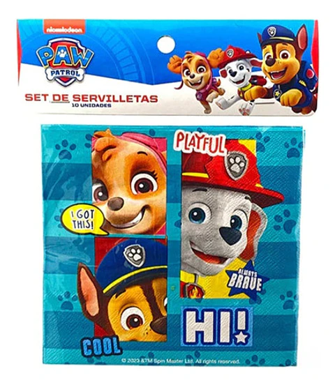 Servilletas De Paw Patrol 10 Unidades 