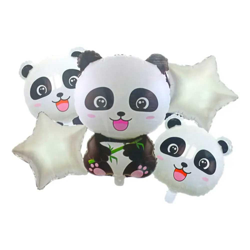 Set de globos panda 5 unidades