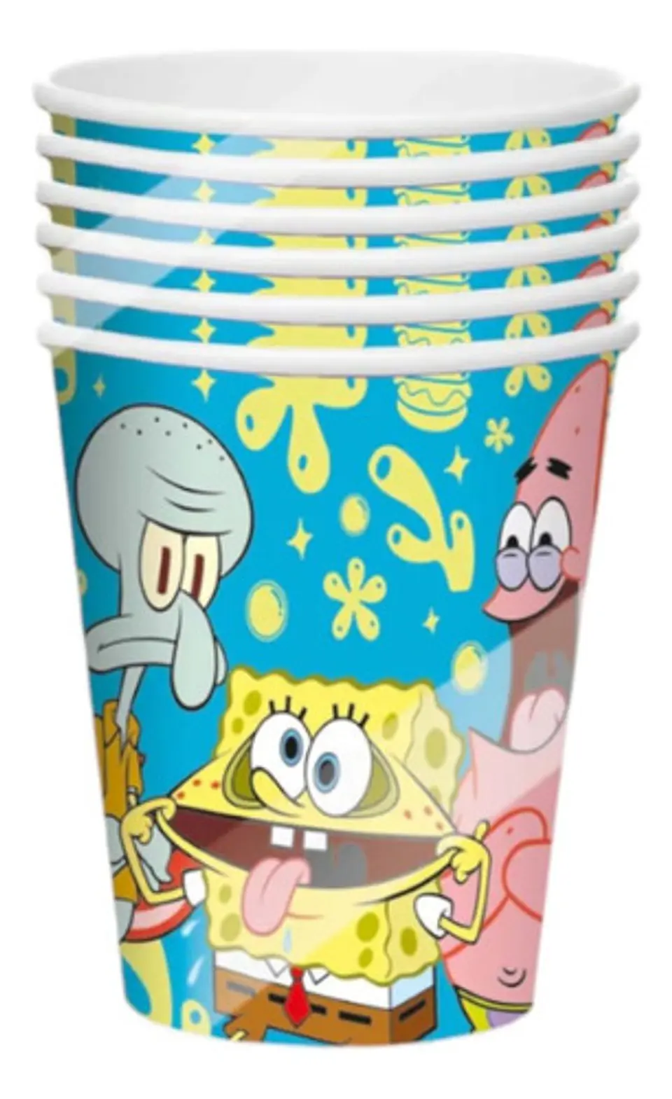 Vasos De Cartón Temática Bob Esponja 1