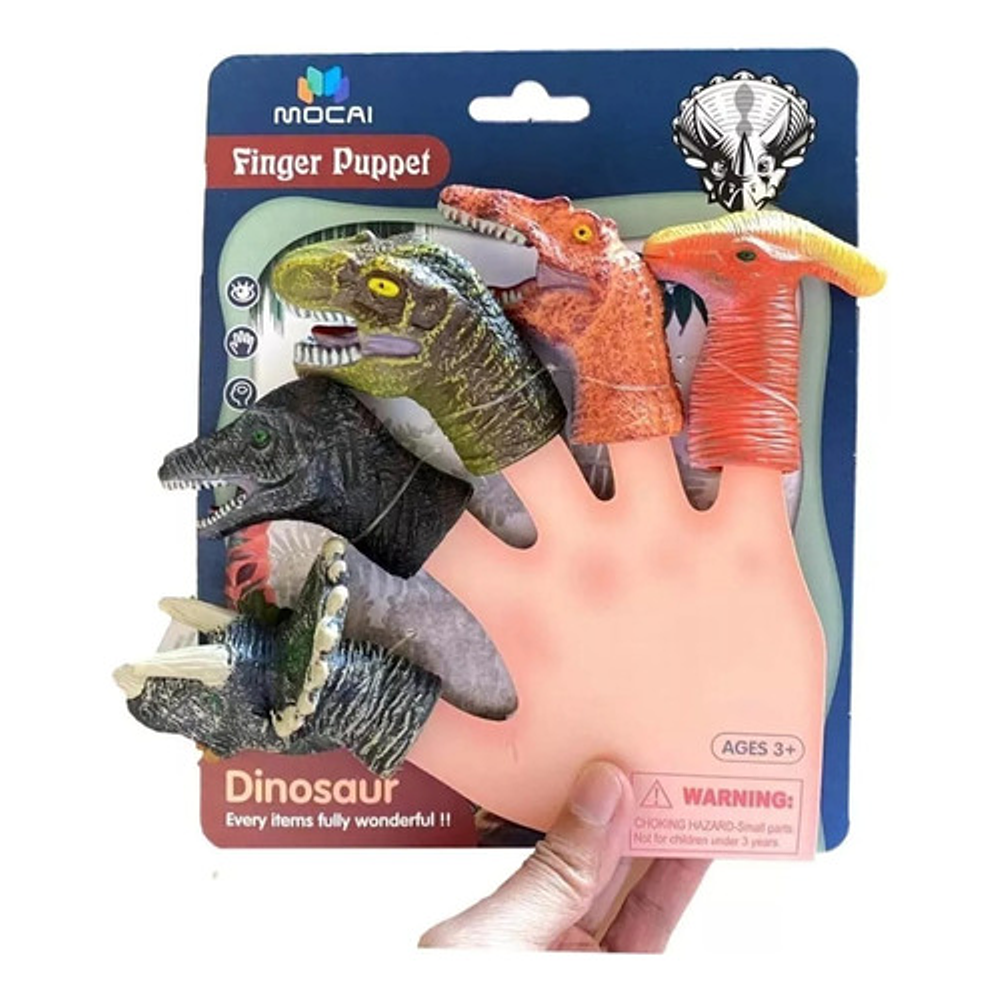 Dinosaurio dedos 5 piezas